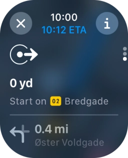 Press the end icon.
