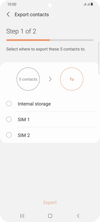 Press the name of the SIM.