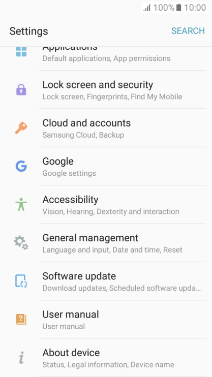 Press Lock screen and security. Press Lock screen and security.
