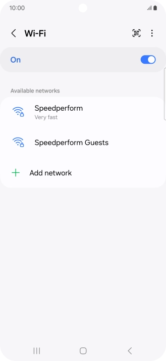 Press the required Wi-Fi network.