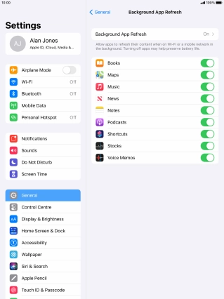 Press Background App Refresh. Press Background App Refresh.