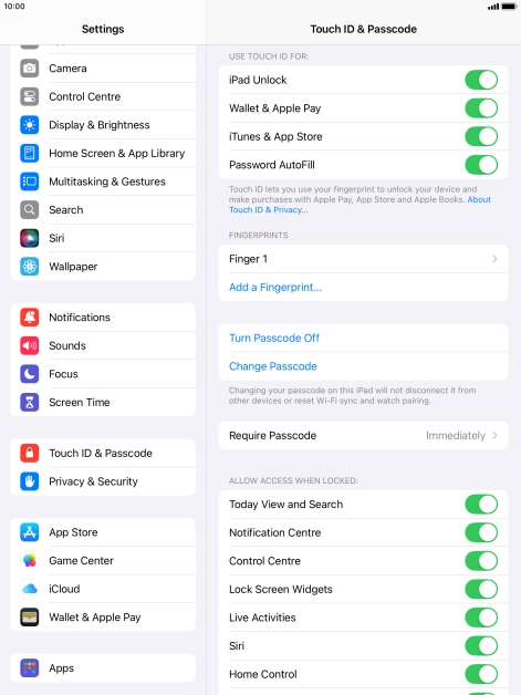 Press the indicators next to the required settings to turn them on or off. Press the indicators next to the required settings to turn them on or off.