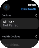Press the required Bluetooth device. Press the required Bluetooth device.