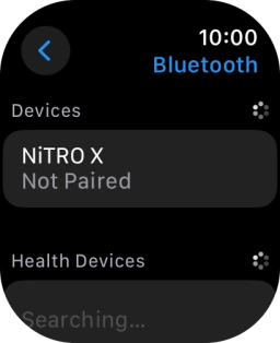 Press the required Bluetooth device. Press the required Bluetooth device.