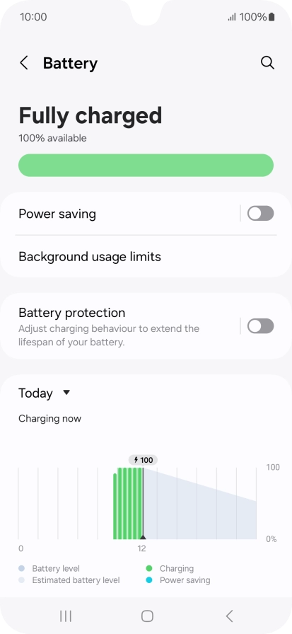 Press Power saving.