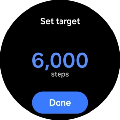 Slide your finger up or down on the screen to select the required goal. Slide your finger up or down on the screen to select the required goal.