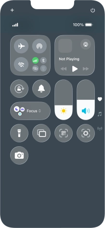Press the flight mode icon to turn the function on or off. Press the flight mode icon to turn the function on or off.