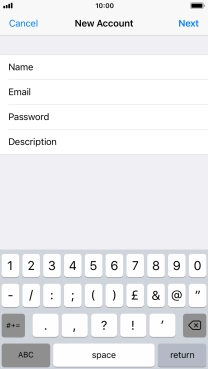 Press Description and key in the required name.