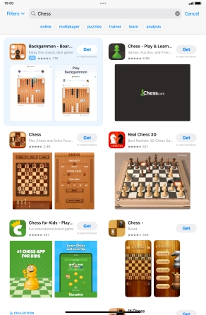 Press the required app. Press the required app.