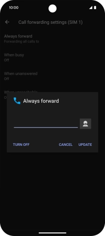 Press TURN OFF. Press TURN OFF.