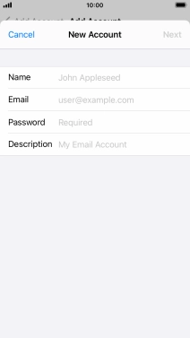 Press Name and key in the required sender name. Press Name and key in the required sender name.