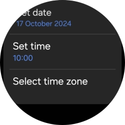Press Set time. Press Set time.