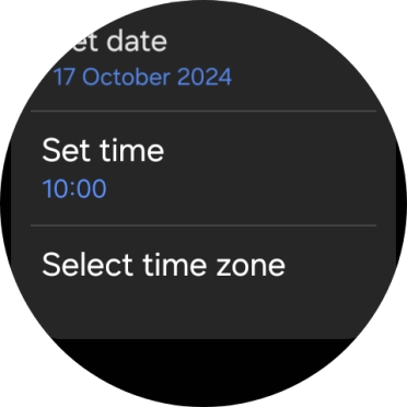 Press Set time. Press Set time.