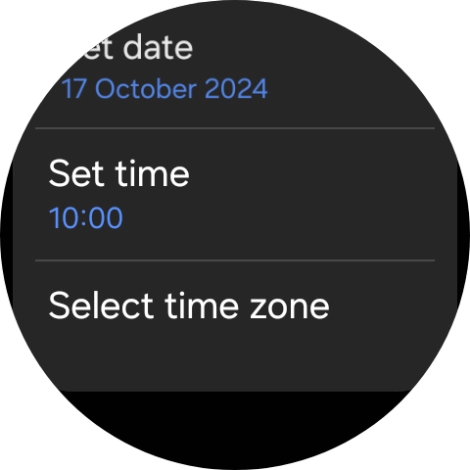 Press Set time. Press Set time.