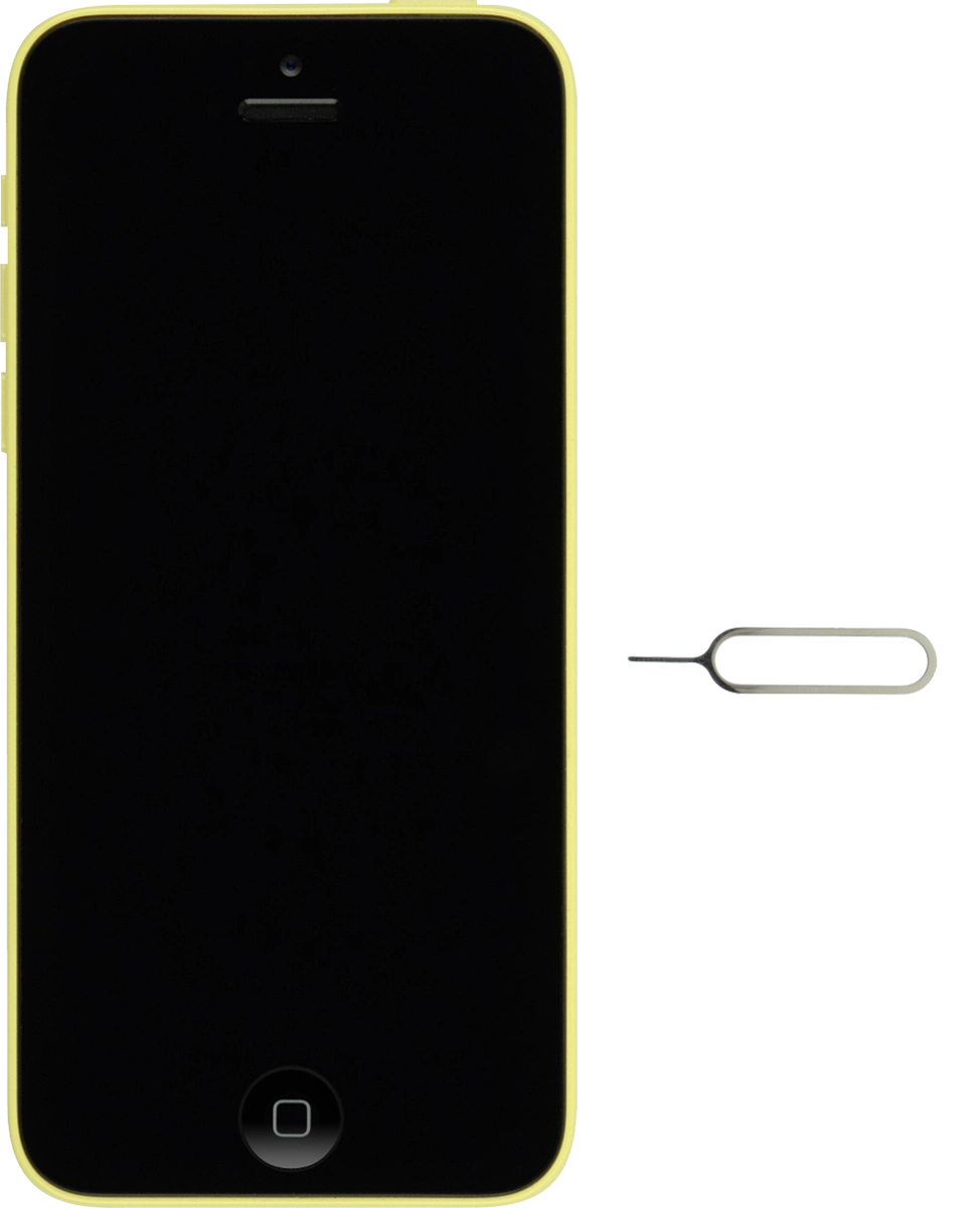 Find the opener for the SIM holder.