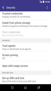 Press Set up SIM card lock.