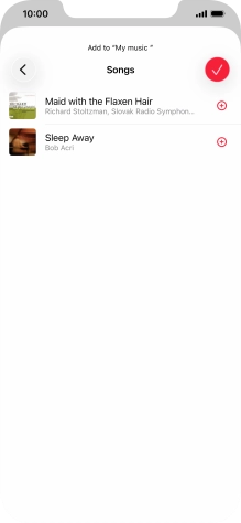 Go to the required category and press the add icon next to the required audio file.