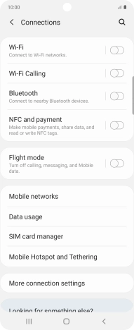 Press Data usage.