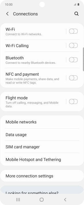 Press Data usage.
