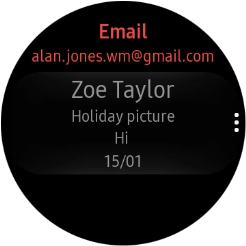 Press the required email message to read it. Press the required email message to read it.