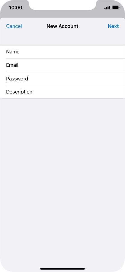Press Description and key in the required name.