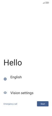 Press the field next to the language icon. Press the field next to the language icon.
