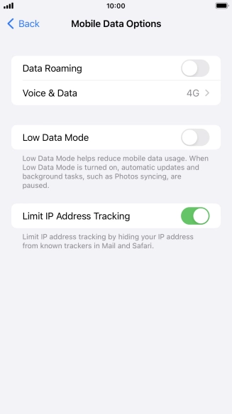 Press the indicator next to 