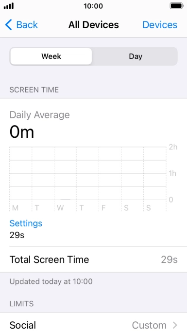 The use for the past week is displayed next to Total Screen Time. The use for the past week is displayed next to Total Screen Time.