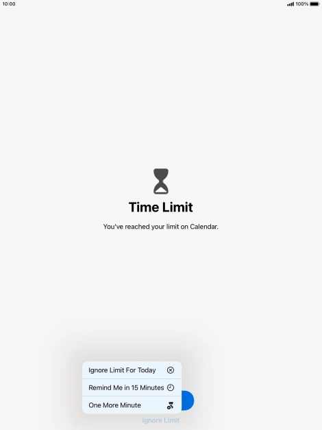 Press the required setting. Press the required setting.
