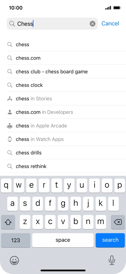 Press search.