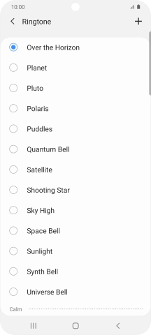 Press the add ring tone icon. Press the add ring tone icon.