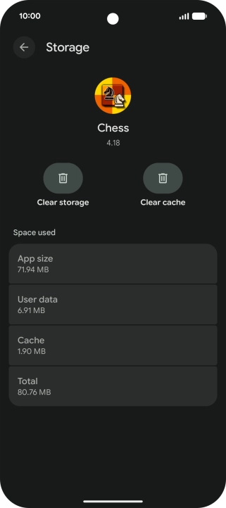 Press Clear cache.