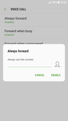 Key in +61414121121 and press ENABLE. Key in +61414121121 and press ENABLE.