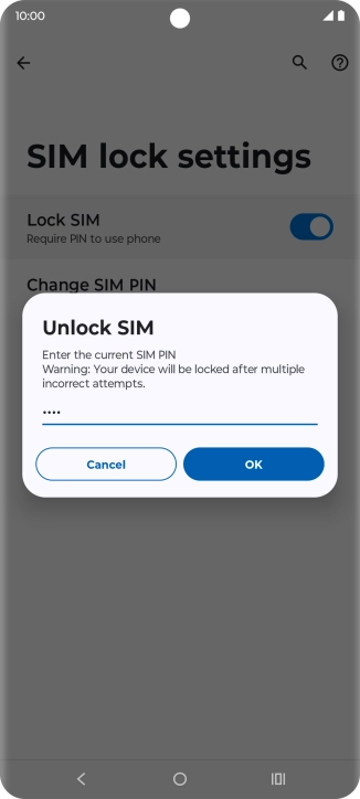 Key in your PIN and press OK.