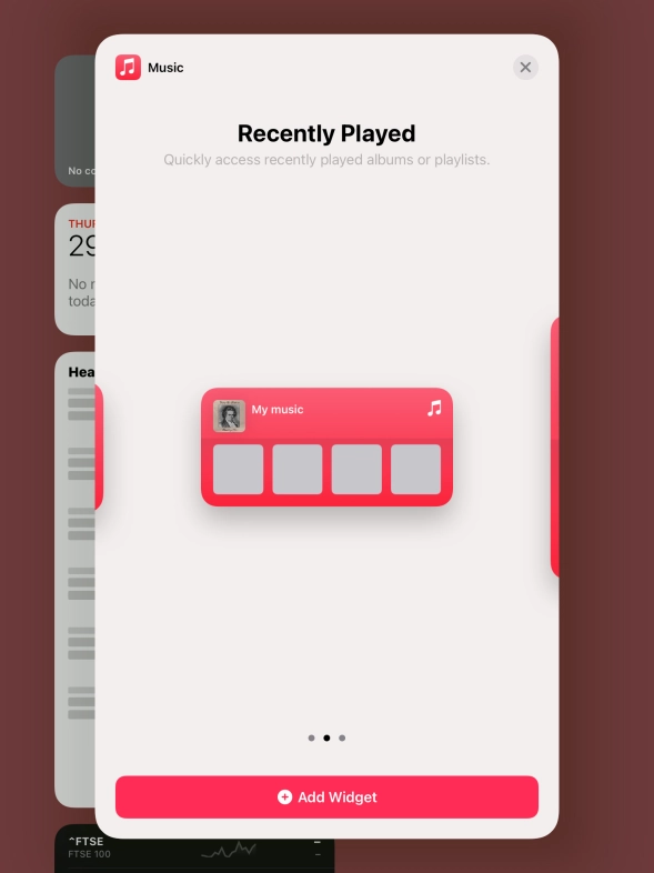 Press Add Widget.