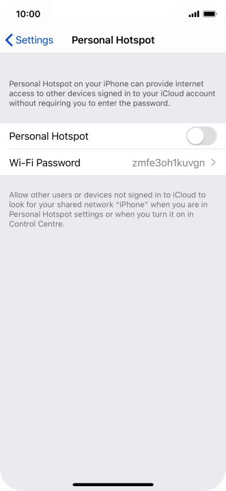 Press Wi-Fi Password and key in the required password.