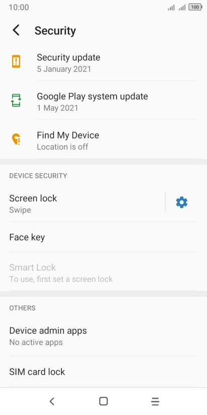 Press Screen lock.