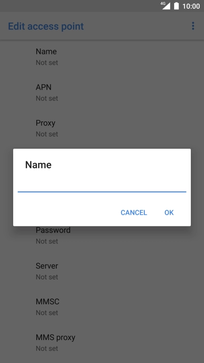 Key in Vodafone MMS and press OK.