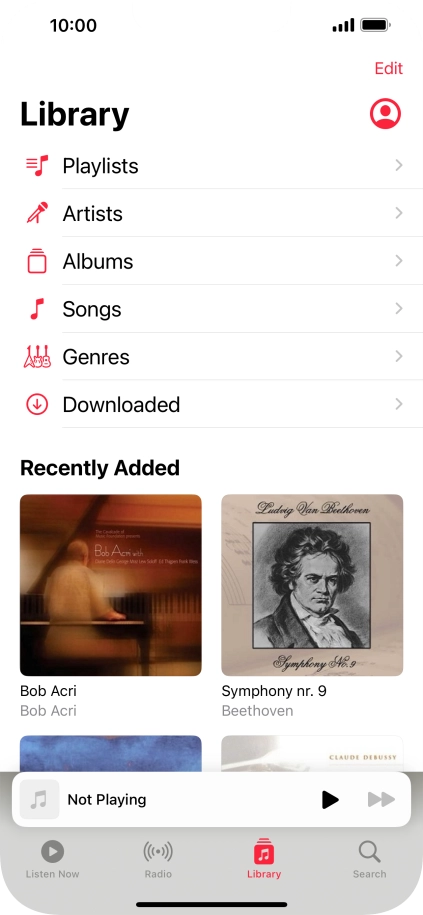 Press Playlists.