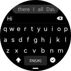 Press the confirm icon. Press the confirm icon.