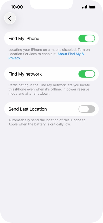 Press the indicator next to Press the indicator next to