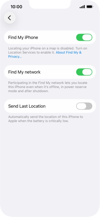 Press the indicator next to Press the indicator next to