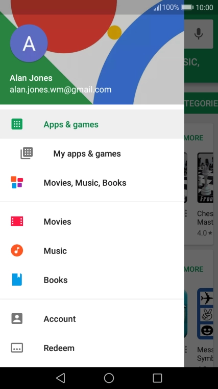 Press My apps & games.