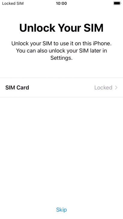 Press SIM Card.