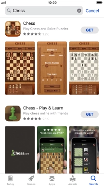 Press the required app. Press the required app.