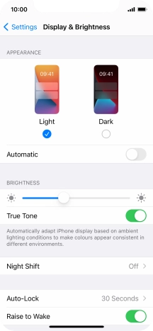 Press Dark.
