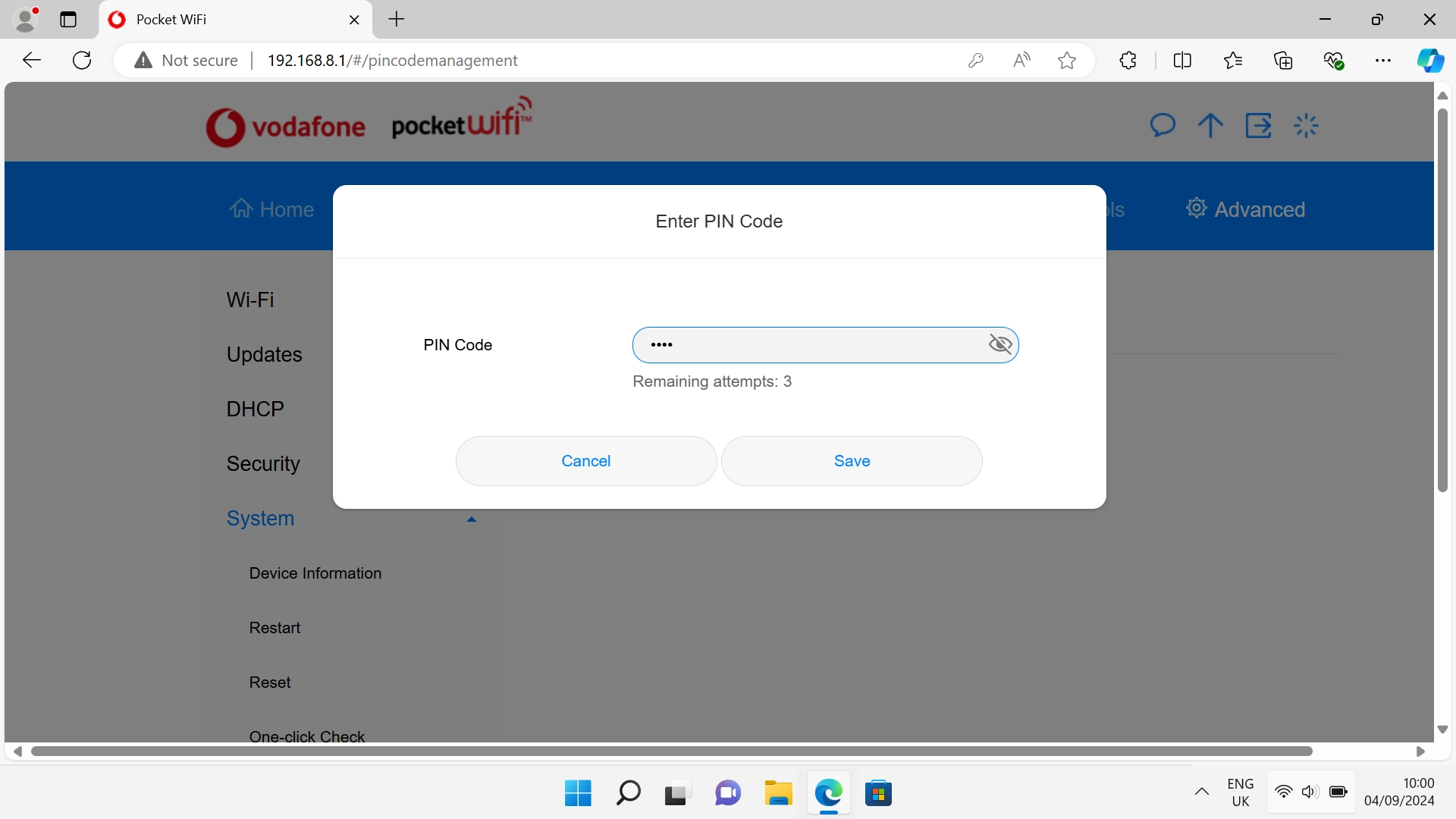 Click Save.