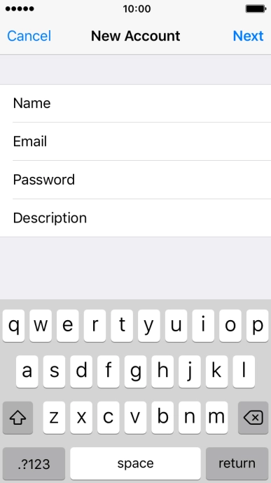 Press Description and key in the required name. Press Description and key in the required name.