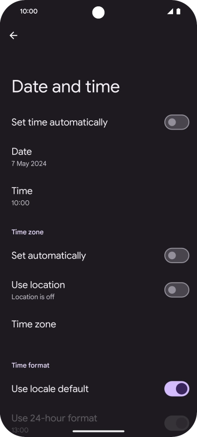 Press the indicator next to 