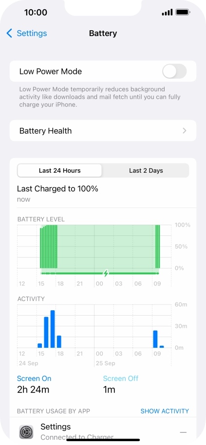 Press the indicator next to 